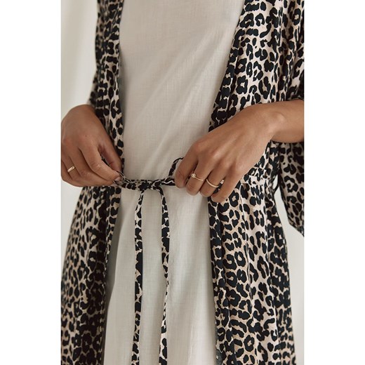 Cotton Candy Kardigan &quot;Anna-Lena&quot; w kolorze jasnobrązowo-czarnym Cotton Candy XS okazja Limango Polska