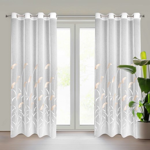 FIRANA GOTOWA ABBIE 140 X 250 CM KREMOWY ze sklepu lenaodniemowlakadoszkolniaka.pl w kategorii Firany - zdjęcie 187631060