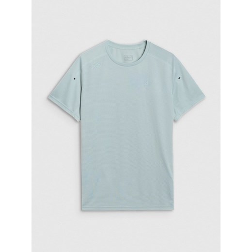 Męska koszulka treningowa 4F x Robert Lewandowski RL9SSS25TFTSM1693 - turkusowa ze sklepu Sportstylestory.com w kategorii T-shirty męskie - zdjęcie 187631160
