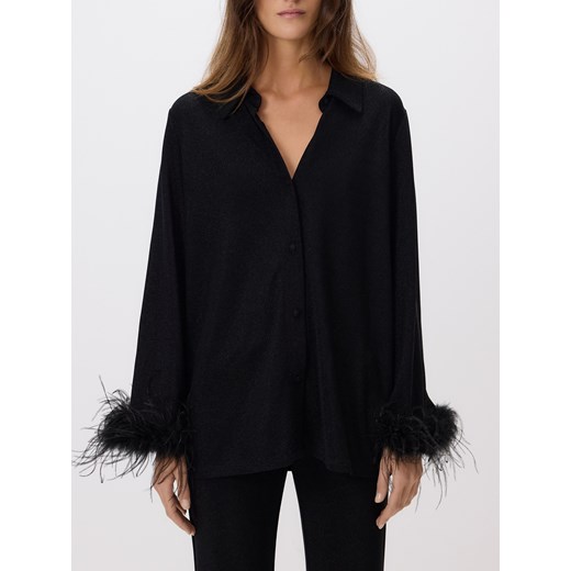 Reserved - Koszula z metalizowaną nitką - czarny Reserved S Reserved