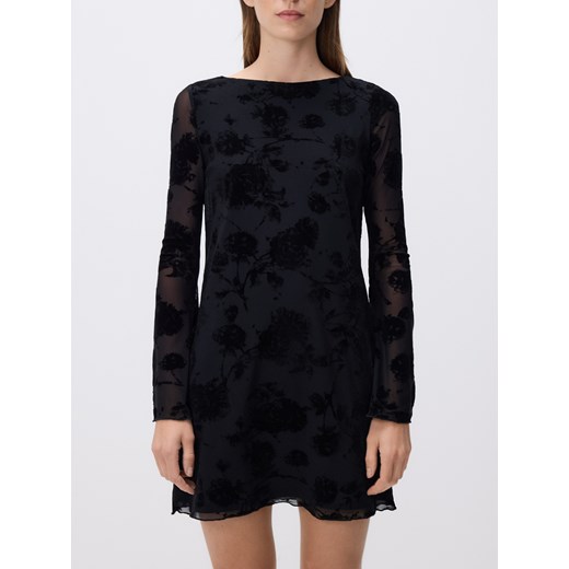 Reserved - Sukienka mini w kwiaty - czarny ze sklepu Reserved w kategorii Sukienki - zdjęcie 187631771