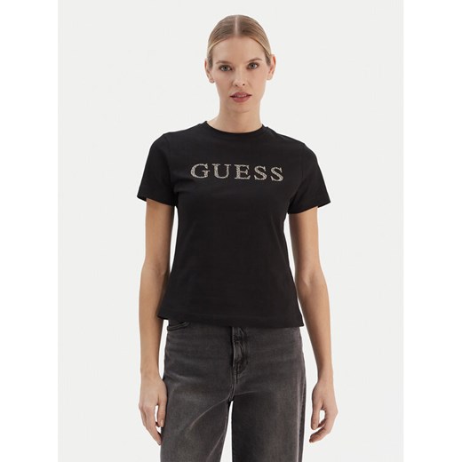 Guess T-Shirt V6RI20 J1314 Czarny Regular Fit ze sklepu MODIVO w kategorii Bluzki damskie - zdjęcie 187631994