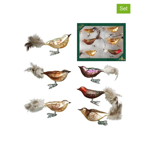 Krebs Glas Lauscha Ozdoby choinkowe (6 szt.) ze wzorem Krebs Glas Lauscha onesize wyprzedaż Limango Polska