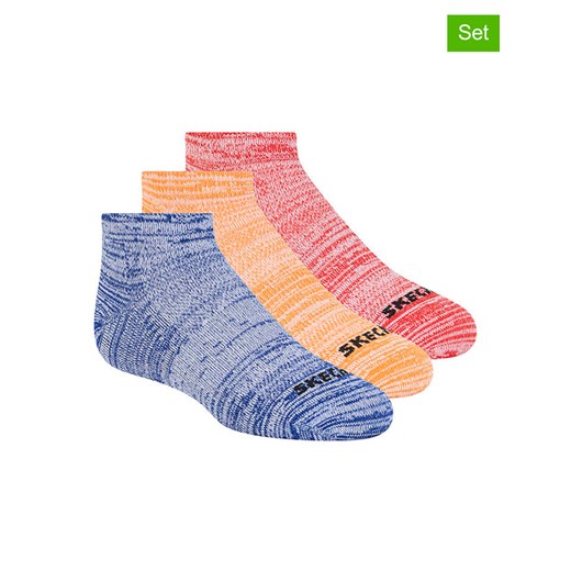 Skechers Skarpety (3 pary) w kolorze czerwonym, niebieskim i żółtym Skechers 36-38 Limango Polska wyprzedaż