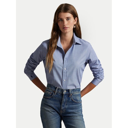Polo Ralph Lauren Koszula 211941509004 Błękitny Slim Fit ze sklepu MODIVO w kategorii Koszule damskie - zdjęcie 187633530
