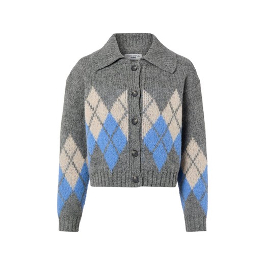 Marc O'Polo Denim Damska kurtka z dzianiny z zawartością alpaki Kobiety szary wzorzysty ze sklepu vangraaf w kategorii Swetry damskie - zdjęcie 187633764