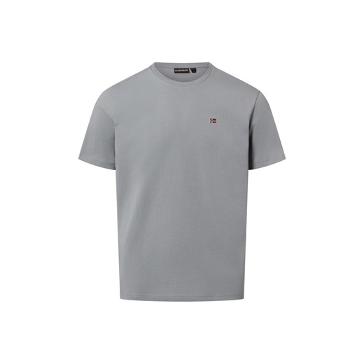 Napapijri Koszulka męska - Salis Mężczyźni Bawełna szary jednolity ze sklepu vangraaf w kategorii T-shirty męskie - zdjęcie 187633784