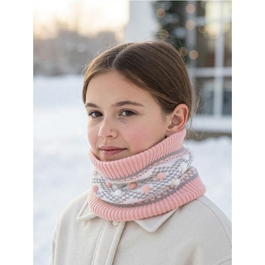 Sinsay - Wzorzysty komin z pomponami - wielobarwny ze sklepu Sinsay w kategorii Szaliki i chusty damskie - zdjęcie 187634512