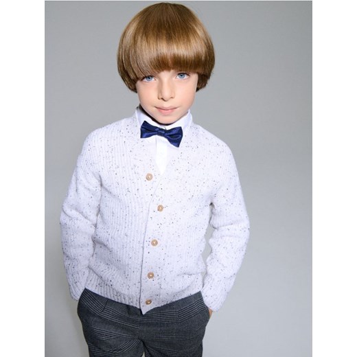 Sinsay - Bawełniany sweter na guziki - kremowy Sinsay 122 (6-7 l) Sinsay