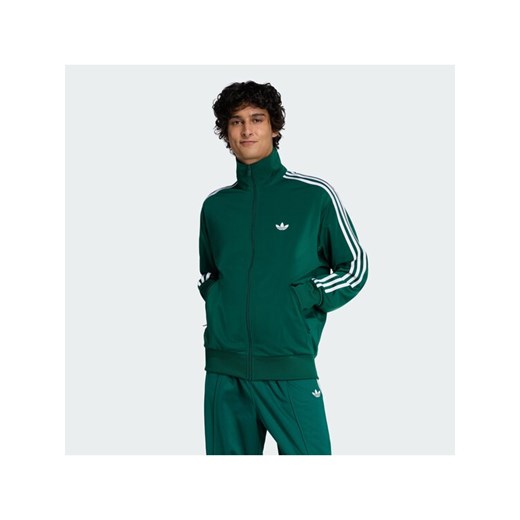 adidas Bluza Firebird KD8314 Zielony Loose Fit ze sklepu MODIVO w kategorii Bluzy męskie - zdjęcie 187635371