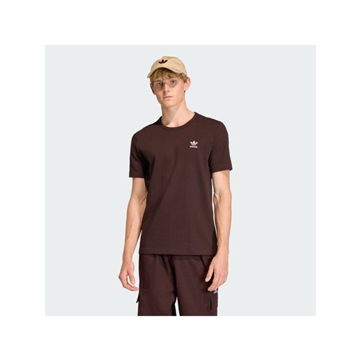 adidas T-Shirt Trefoil Essentials Waffle KE1136 Brązowy Regular Fit ze sklepu MODIVO w kategorii T-shirty męskie - zdjęcie 187635372