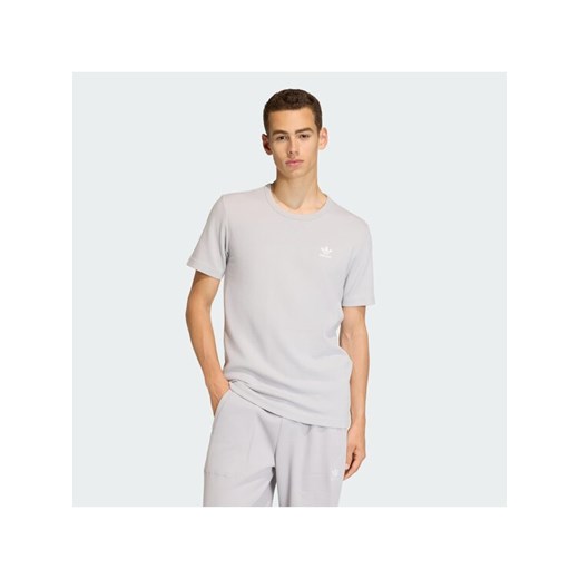 adidas T-Shirt Trefoil Essentials Waffle KE1203 Szary Regular Fit ze sklepu MODIVO w kategorii T-shirty męskie - zdjęcie 187635374