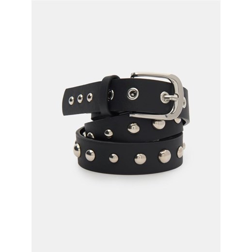 Sinsay - Pasek z imitacji skóry - czarny ze sklepu Sinsay w kategorii Paski damskie - zdjęcie 187636842