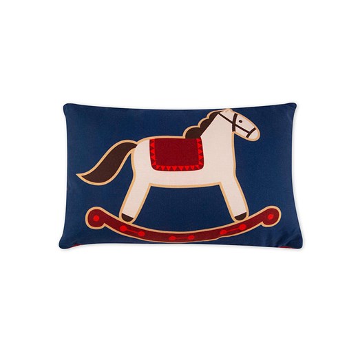 Trendy Kitchen by EXCÉLSA Poduszka &quot;Vintage Christmas&quot; w kolorze czerwono-granatowym - 30 x 45 cm ze sklepu Limango Polska w kategorii Poduszki dekoracyjne - zdjęcie 187636943