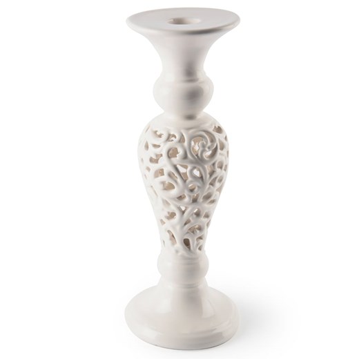 Trendy Kitchen by EXCÉLSA Świecznik w kolorze białym - wys. 25 x Ø 9,5 cm ze sklepu Limango Polska w kategorii Świeczniki - zdjęcie 187637013