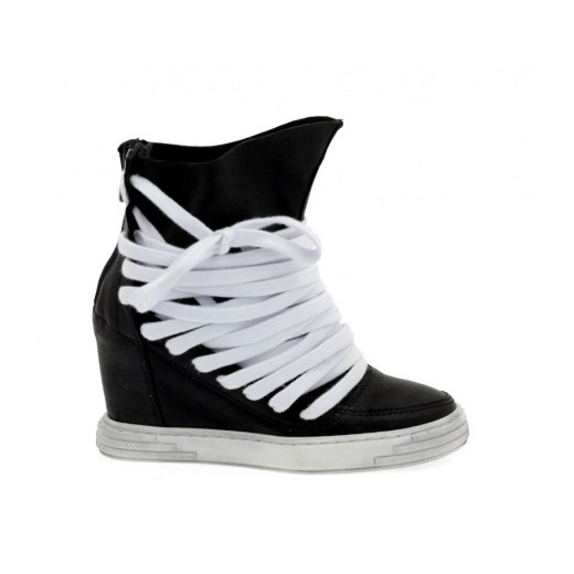Sneakers czarne lico booci-pl czarny Botki skórzane