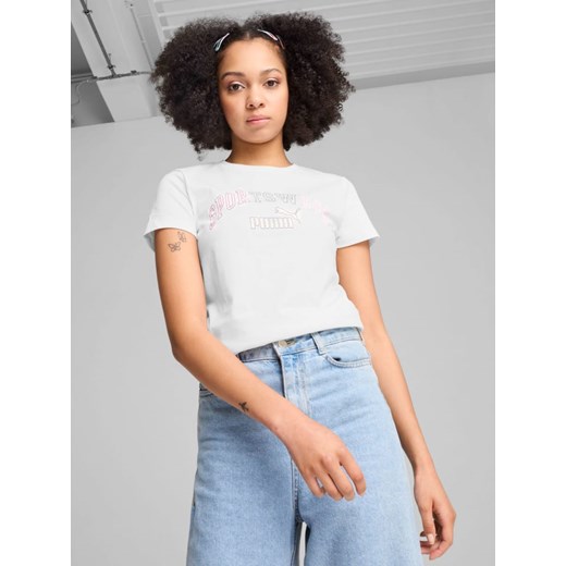 Puma Koszulka &quot;Essentials+&quot; w kolorze białym Puma L okazja Limango Polska