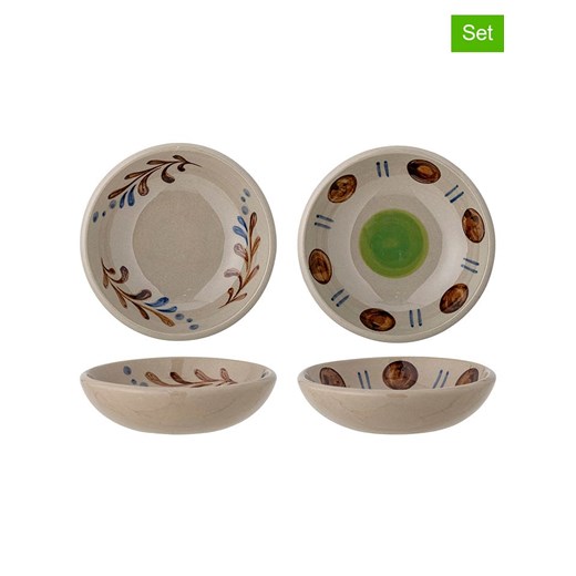 Bloomingville Miski (2 szt.) &quot;Peline&quot; w kolorze brązowo-niebieskim - Ø 11 cm ze sklepu Limango Polska w kategorii Naczynia - zdjęcie 187637181