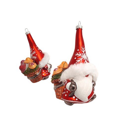 Krebs Glas Lauscha Ozdoba choinkowa w kolorze czerwonym - wys. 13 cm ze sklepu Limango Polska w kategorii Dekoracje bożonarodzeniowe - zdjęcie 187637462