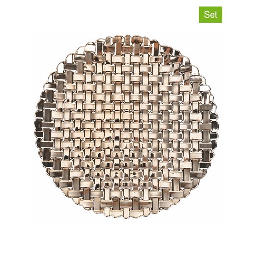 Villa d´Este Podtalerze (6 szt.) &quot;Geometric&quot; w kolorze złotym - Ø 33 cm ze sklepu Limango Polska w kategorii Naczynia - zdjęcie 187637560