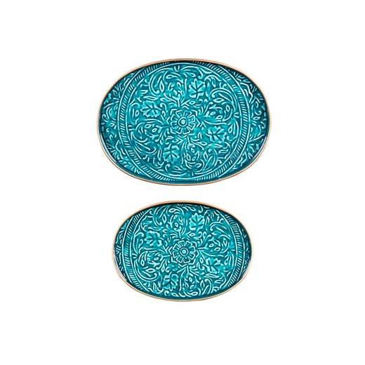 TABLE PASSION Tace (2 szt.) &quot;Tosca&quot; w kolorze niebieskim do serwowania ze sklepu Limango Polska w kategorii Misy i tace dekoracyjne - zdjęcie 187637601