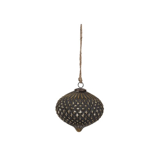 Clayre &amp; Eef Bombka w kolorze złoto-czarnym - wys. 13 x Ø 10 cm ze sklepu Limango Polska w kategorii Dekoracje bożonarodzeniowe - zdjęcie 187637662