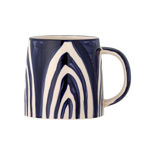 Bloomingville Kubek jumbo &quot;Shama&quot; w kolorze kremowo-granatowym - 515 ml ze sklepu Limango Polska w kategorii Dzbanki i zaparzacze - zdjęcie 187637742