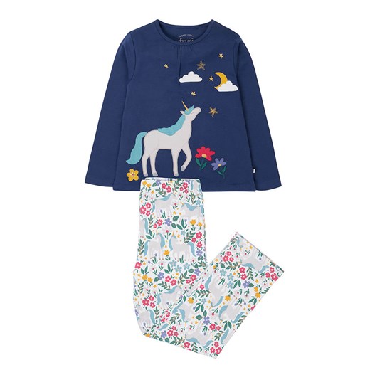 Frugi Piżama &quot;Alana&quot; w kolorze granatowym ze wzorem ze sklepu Limango Polska w kategorii Piżamy dziecięce - zdjęcie 187638184