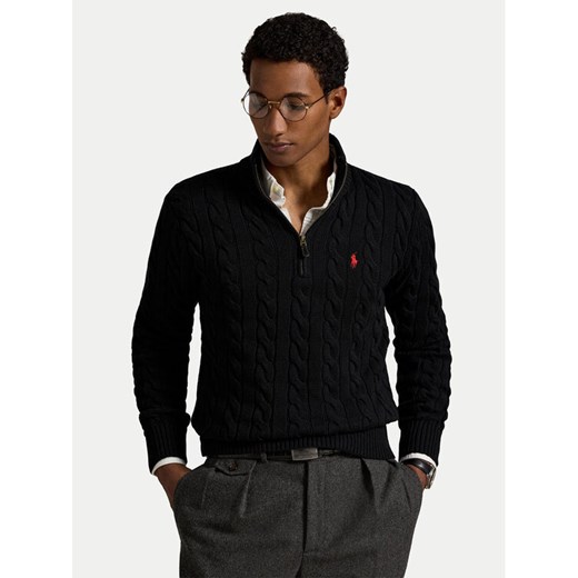 Polo Ralph Lauren Sweter 710810841006 Czarny Regular Fit ze sklepu MODIVO w kategorii Swetry męskie - zdjęcie 187638972