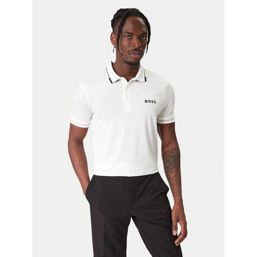 BOSS Polo Paul Pro 50506203 Biały Slim Fit ze sklepu MODIVO w kategorii T-shirty męskie - zdjęcie 187638974