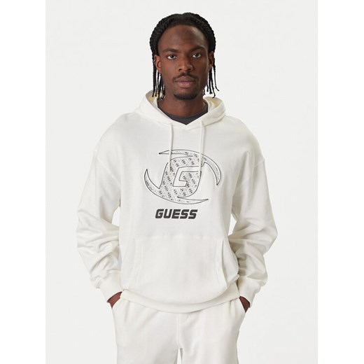 Guess Bluza Z6RQ05 K9YI1 Biały Regular Fit ze sklepu MODIVO w kategorii Bluzy męskie - zdjęcie 187638984
