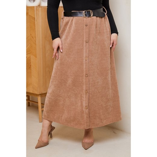 Curvy Lady Spódnica w kolorze jasnobrązowym Curvy Lady 40/42 okazja Limango Polska