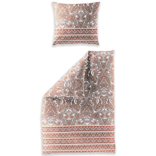 Bierbaum Komplet pościeli satynowej w kolorze koralowym ze sklepu Limango Polska w kategorii Pościele - zdjęcie 187639440