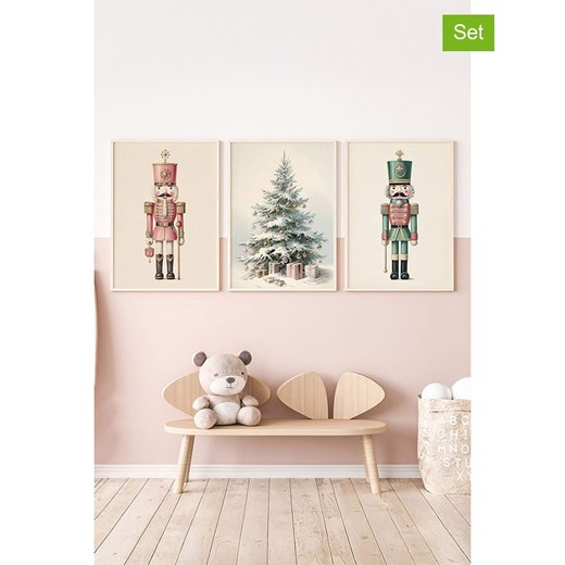 ABERTO DESIGN Druki artystyczne (3 szt.) w ramce ze sklepu Limango Polska w kategorii Obrazy - zdjęcie 187639654