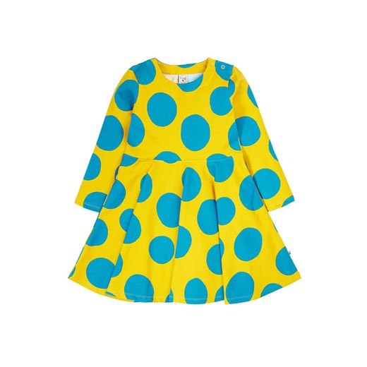 Frugi Sukienka &quot;Cosy Skater&quot; w kolorze żółto-błękitnym ze sklepu Limango Polska w kategorii Sukienki dziewczęce - zdjęcie 187639842