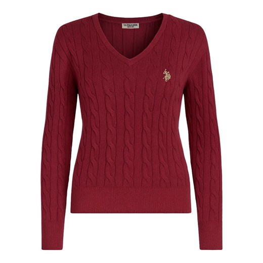U.S. Polo Assn. Sweter w kolorze bordowym ze sklepu Limango Polska w kategorii Swetry damskie - zdjęcie 187639874