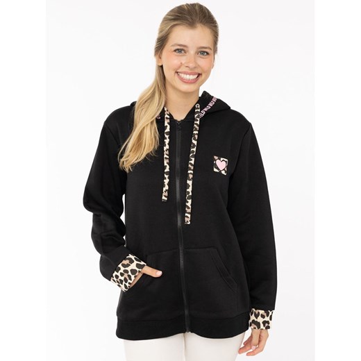 Zwillingsherz Bluza &quot;Wild Heart&quot; w kolorze czarnym ze sklepu Limango Polska w kategorii Bluzy damskie - zdjęcie 187639891