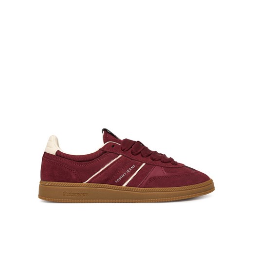 Sneakersy Tommy Jeans The Greenwich Edge Suede EN0EN02924 Bordowy ze sklepu eobuwie.pl w kategorii Buty sportowe damskie - zdjęcie 187640294