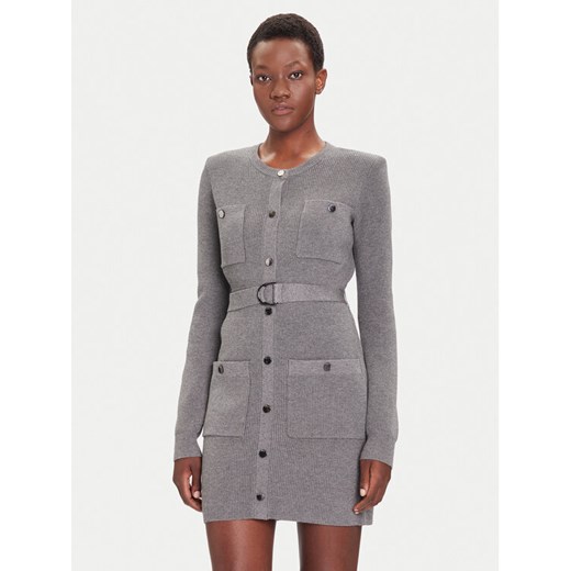 Liu Jo Sukienka dzianinowa MF5371 MS99E Szary Slim Fit ze sklepu MODIVO w kategorii Sukienki - zdjęcie 187640391