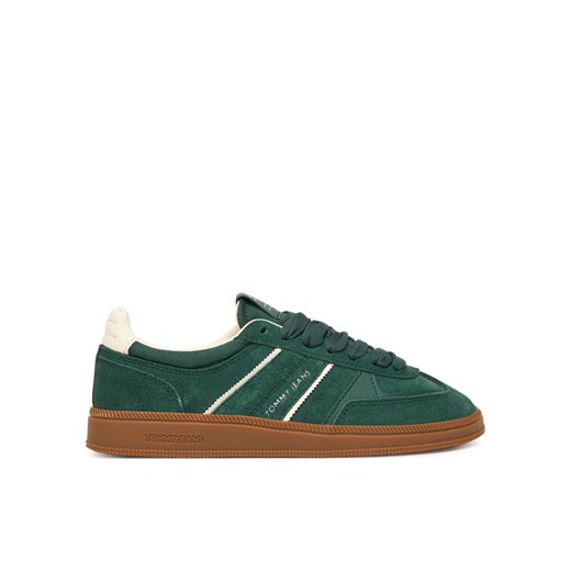 Tommy Jeans Sneakersy The Greenwich Edge Suede EN0EN02924 Zielony ze sklepu MODIVO w kategorii Buty sportowe damskie - zdjęcie 187640400