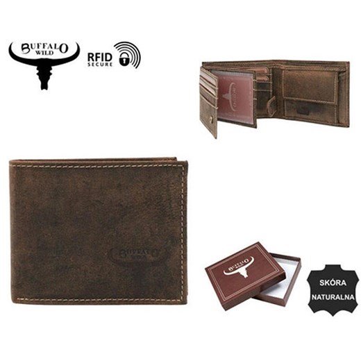 Portfel męski skórzany skóra naturalna Wild ze sklepu lenaodniemowlakadoszkolniaka.pl w kategorii Portfele męskie - zdjęcie 187641033