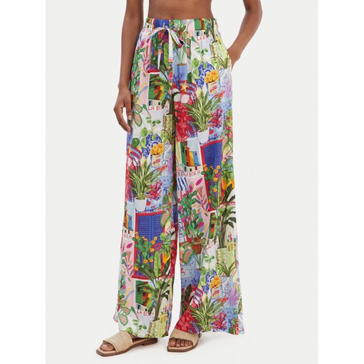 Seafolly Spodnie materiałowe La Boca 55599-PA Kolorowy Wide Leg ze sklepu MODIVO w kategorii Spodnie damskie - zdjęcie 187641723