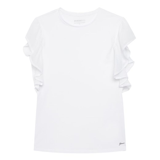 Guess Bluzka J6RI14 K6YW4 Biały Regular Fit ze sklepu MODIVO w kategorii Bluzki dziewczęce - zdjęcie 187641732