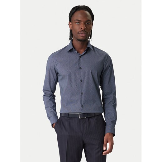 Calvin Klein Koszula LV019EU083 Granatowy Slim Fit ze sklepu MODIVO w kategorii Koszule męskie - zdjęcie 187641733
