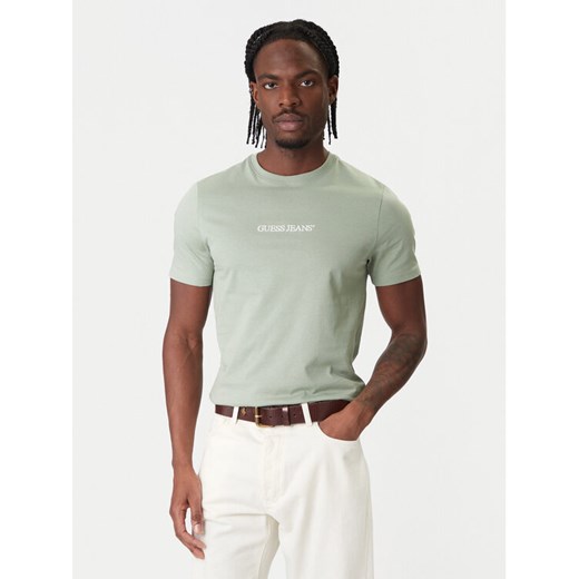 Guess Jeans T-Shirt M4YI52 K8HM0 Zielony Regular Fit ze sklepu MODIVO w kategorii T-shirty męskie - zdjęcie 187641740