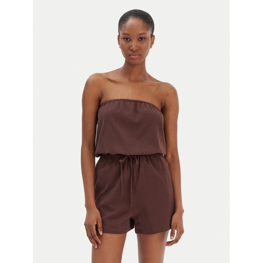 Seafolly Kombinezon Crinkle 55537-PS Brązowy Regular Fit ze sklepu MODIVO w kategorii Kombinezony damskie - zdjęcie 187641752