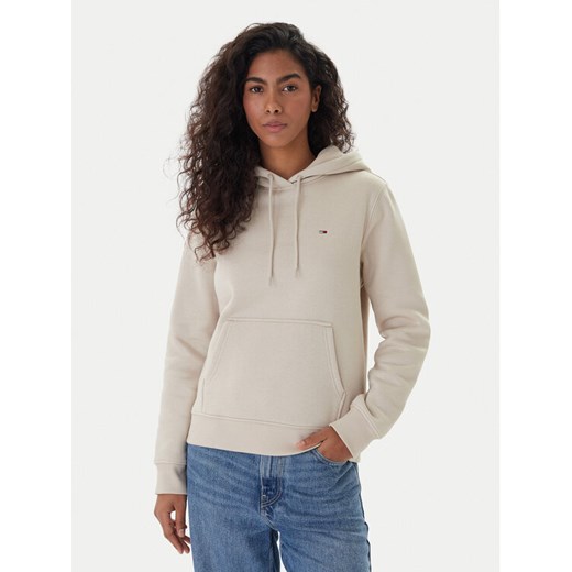 Tommy Jeans Bluza Flag DW0DW19958 Beżowy Regular Fit ze sklepu MODIVO w kategorii Bluzy damskie - zdjęcie 187641774