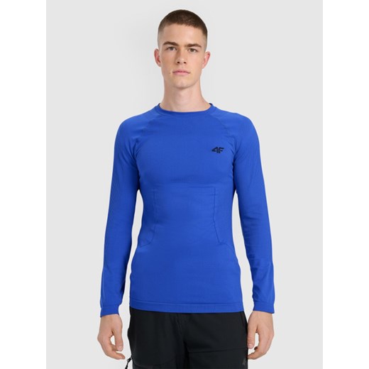 Męska bielizna termoaktywna (góra) 4F 4FWAW25USEAM233 - niebieska ze sklepu Sportstylestory.com w kategorii Bielizna termoaktywna męska - zdjęcie 187642210