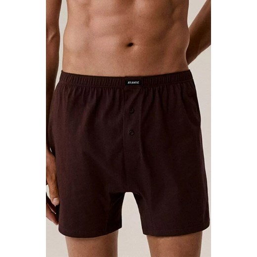 2-pack bokserki męskie luźne 2MBX-054-WIN/KHA, Kolor burgund-khaki, Rozmiar L, ATLANTIC ze sklepu Primodo w kategorii Majtki męskie - zdjęcie 187642361