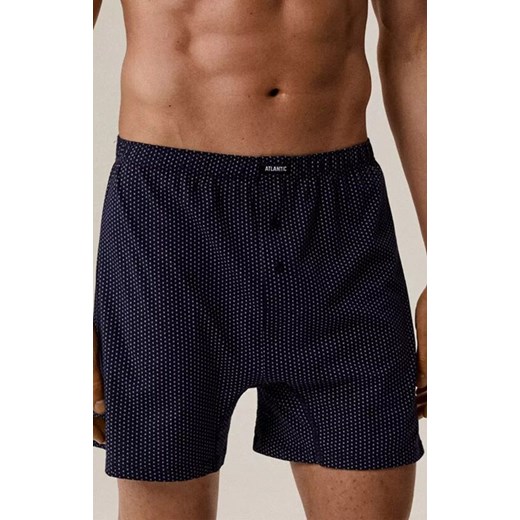 2-pack luźne bokserki męskie 2MBX-079-COB/NIEC, Kolor granatowy-wzór, Rozmiar M, ATLANTIC ze sklepu Primodo w kategorii Majtki męskie - zdjęcie 187642364